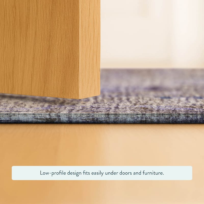 Machine Washable Indoor/ Outdoor Vintage Traditional Chantille Rug