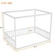 preview thumbnail 6 of 9, Full Size Canopy Bed Floor Bed with Fence, Guardrails