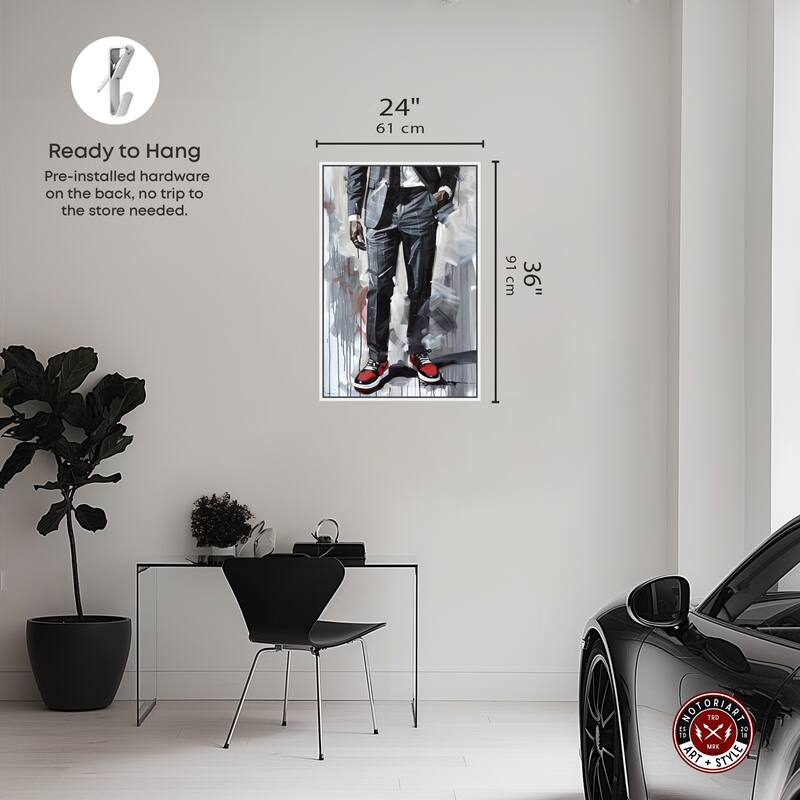 Notoriart Man Of Style Ii Framed Men Style 1 Piece Canvas Wall Art