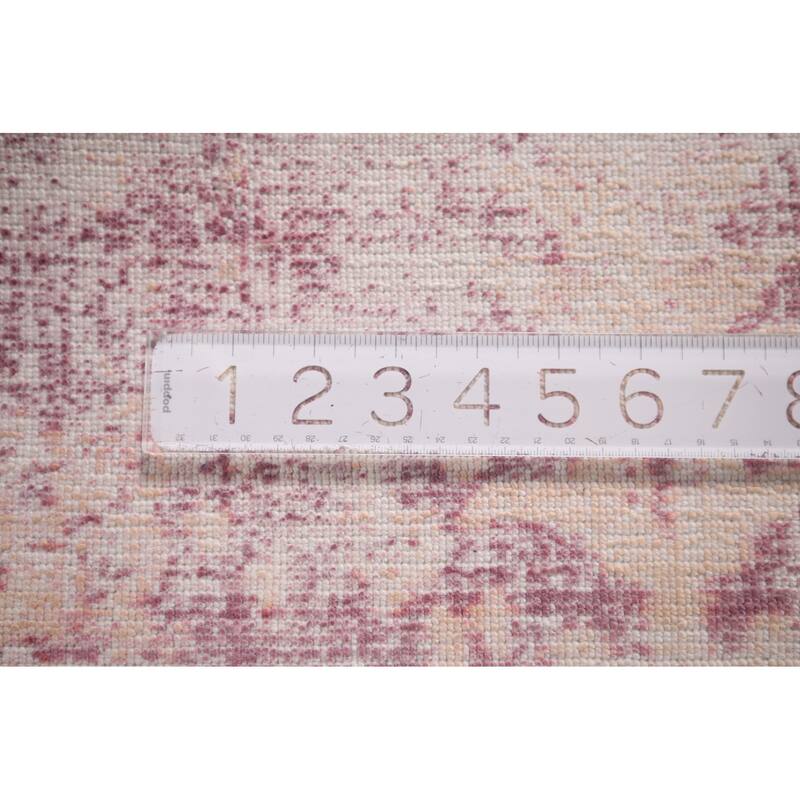 Contemporary Abstract Indian Area Rug Hand-Knotted Wool Carpet - 4'9"x 7'11"