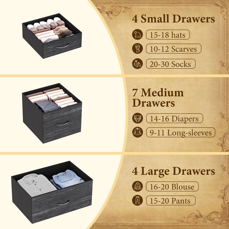 15 Drawers Dresser, Tall Dressers for Bedroom
