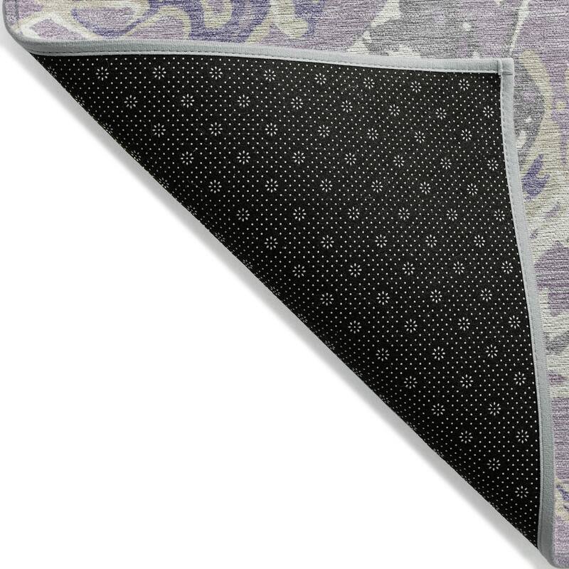 Machine Washable Indoor/ Outdoor Modern Wave Chantille Rug