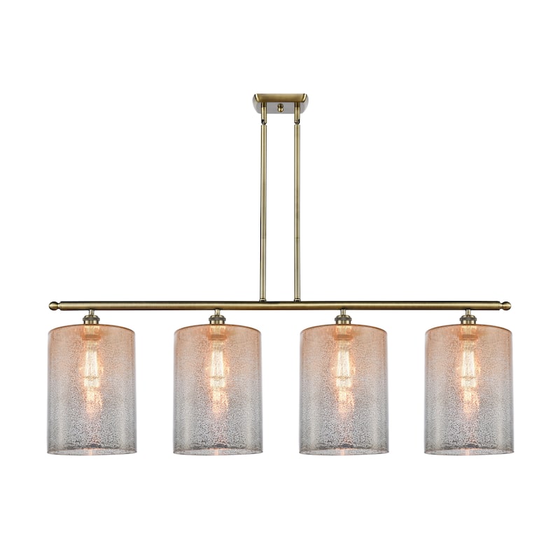 Innovations Lighting Cobbleskill - 4 Light 48" Island Light - Mercury/Antique Brass