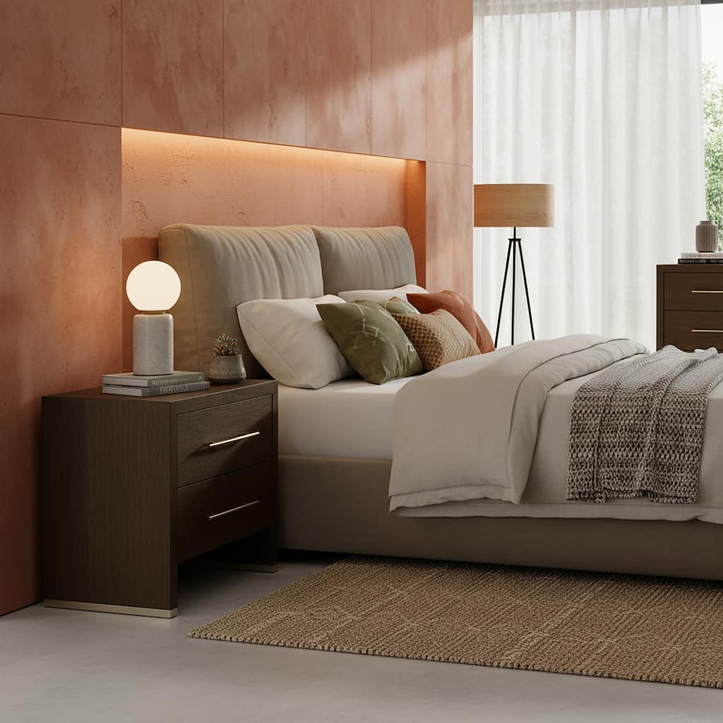 Porter 28 in. W Rectangular Wood 2 Drawer Nightstand