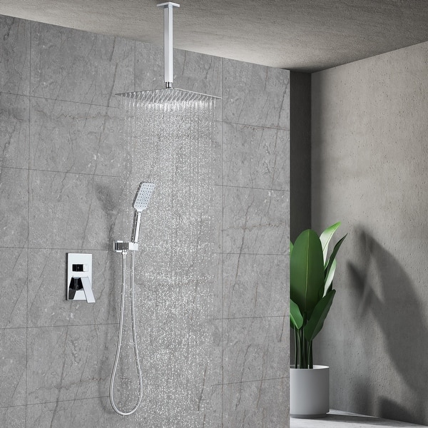 Rainlex Chrome Plating Ceiling Mounted Dual Functions Shower System