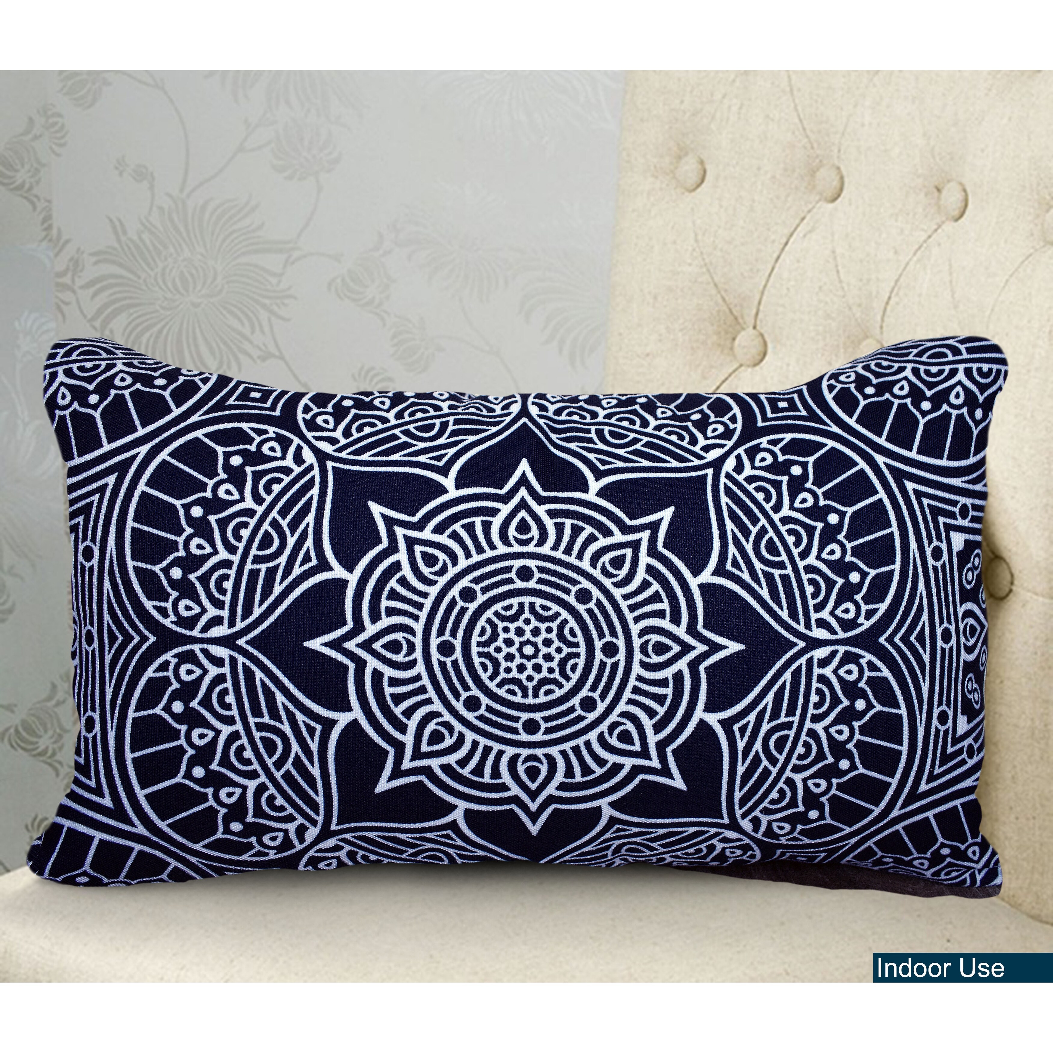Decorative Indoor Outdoor Waterproof Throw Pillows 12 x20 Inches with Inserts for Your Patio Furniture Chairs Indoor Decor Red