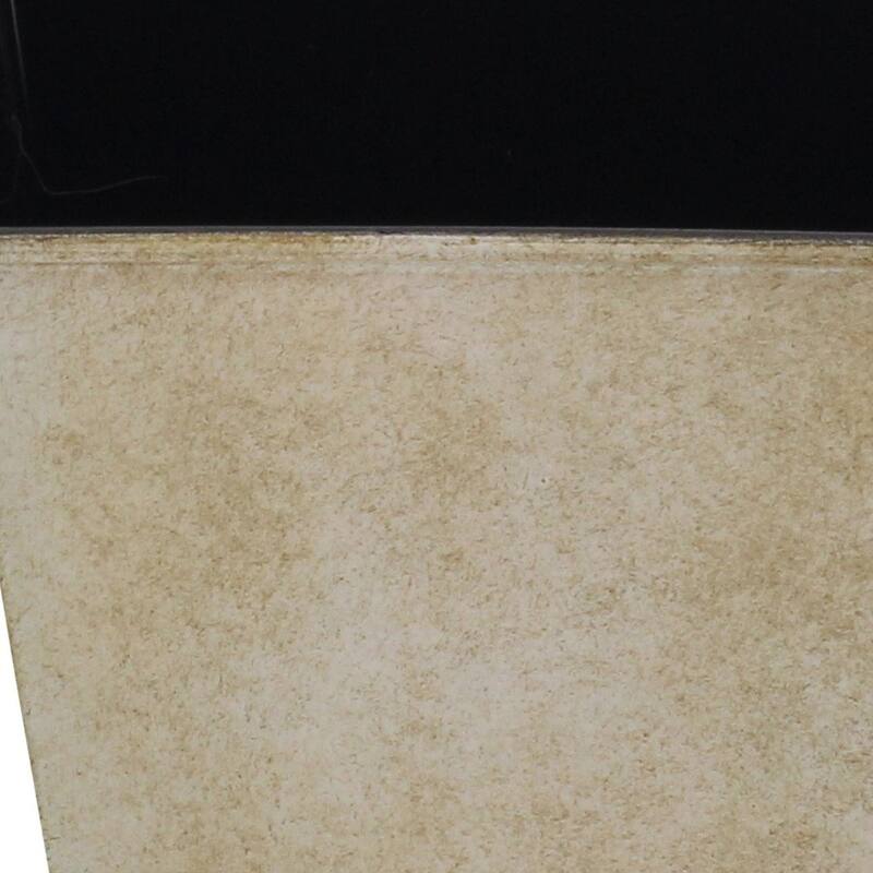 HomeRoots 5" Cream Recycled Plastic Indoor Outdoor Rectangular Pot Planter
