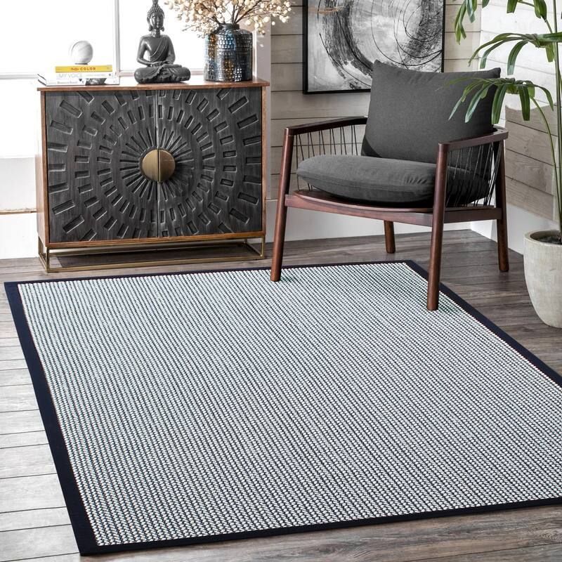 A1HC Sisal and Wool Rug, Natural Fiber Area Rugs with Non-Skid Latex Backing, Rug for Entryway, Dining or Living Room