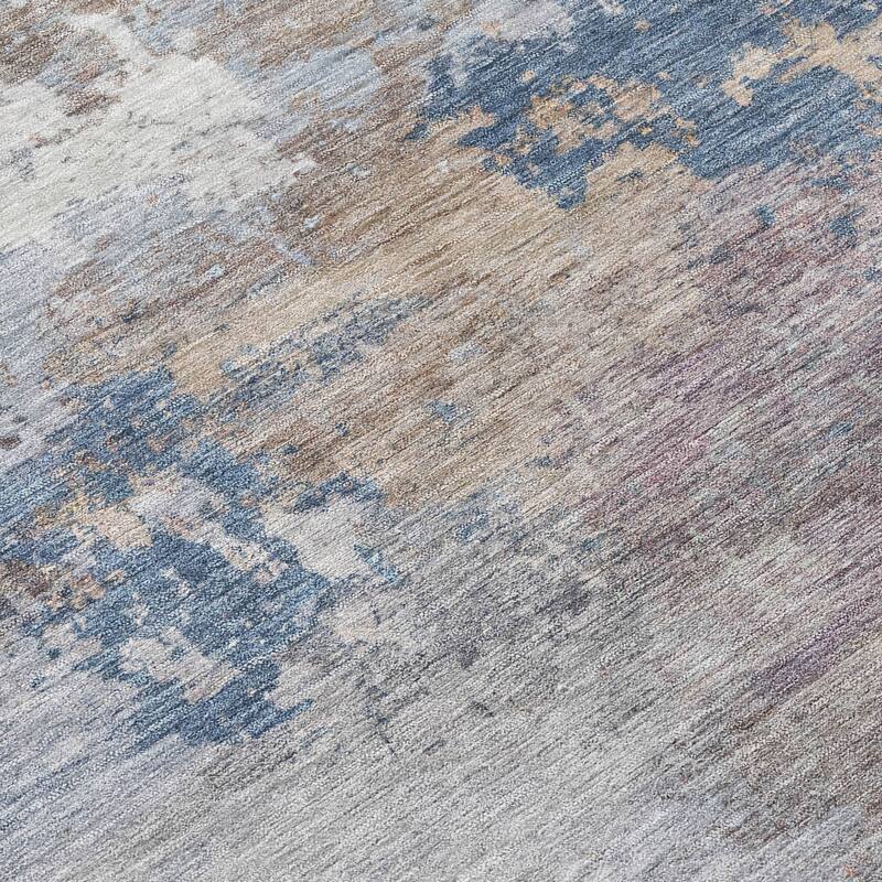 Machine Washable Indoor/ Outdoor Modern Contemporary Chantille Rug