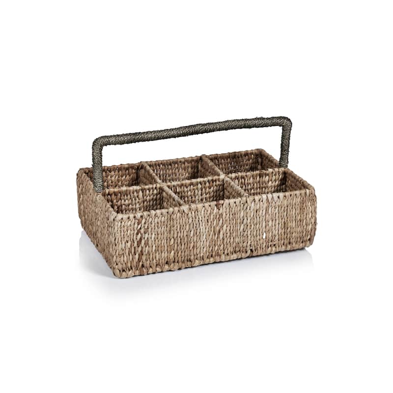 Mercela Seagrass Drinkware / Cutlery Caddy - 12.25" x 8.25" x 4"