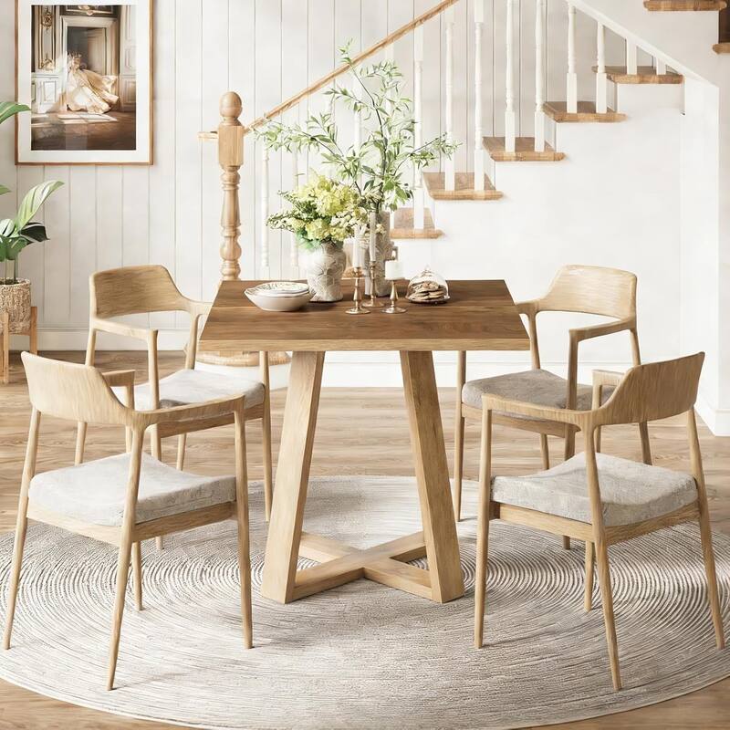31.5" Square Dining Table for 2-4 People, Wooden Kitchen Table