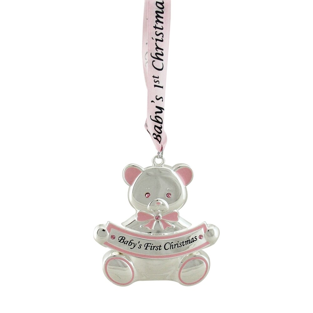 metal baby's first christmas ornament