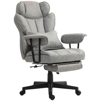 Microfiber Big and Tall Reclining Office Chair with Footrest - 29.9" W x 30.3" D x 45.3"-48.4" H
