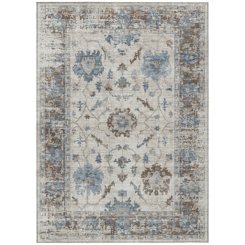 HomeRoots Floral Traditional Rectangle Outdoor Rug