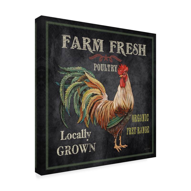 Jean Plout 'Farm Fresh Rooster' Canvas Art
