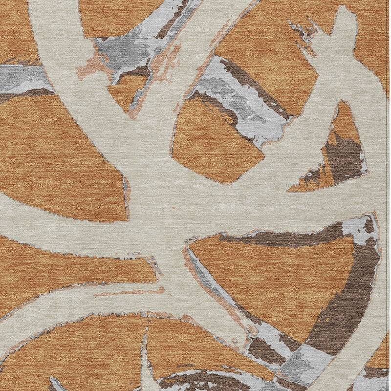 HomeRoots Abstract Transitional Rectangle Outdoor Rug