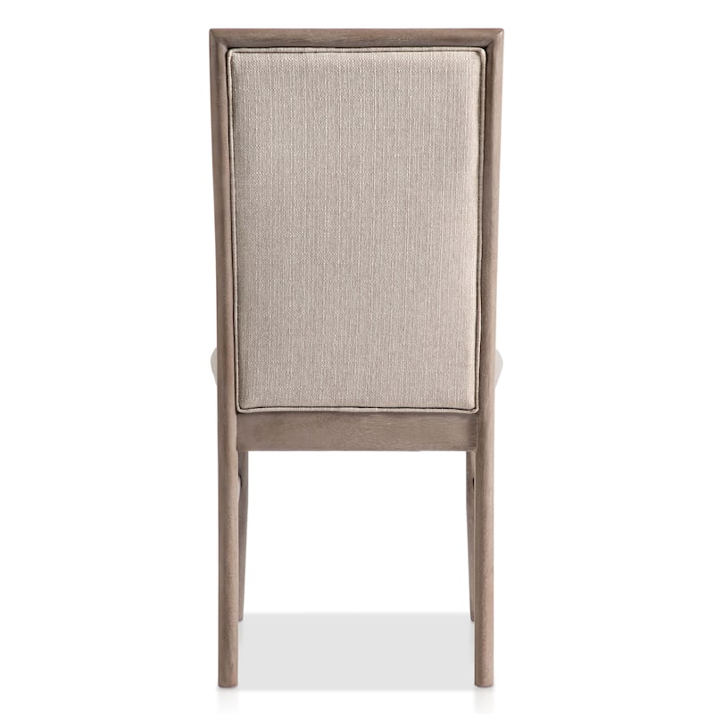Furniture of America Barbesh Modern Natural Ash Wood Upholstered Side Chair (Set of 2)