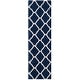 preview thumbnail 62 of 145, SAFAVIEH Hudson Shag Ariola Trellis 2-inch Thick Rug 2'3" x 10' Runner - Navy/Ivory