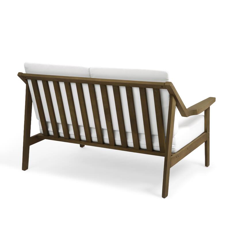 5-piece Adirondack Patio Teak Lounge Chairs Loveseat Conversation Set