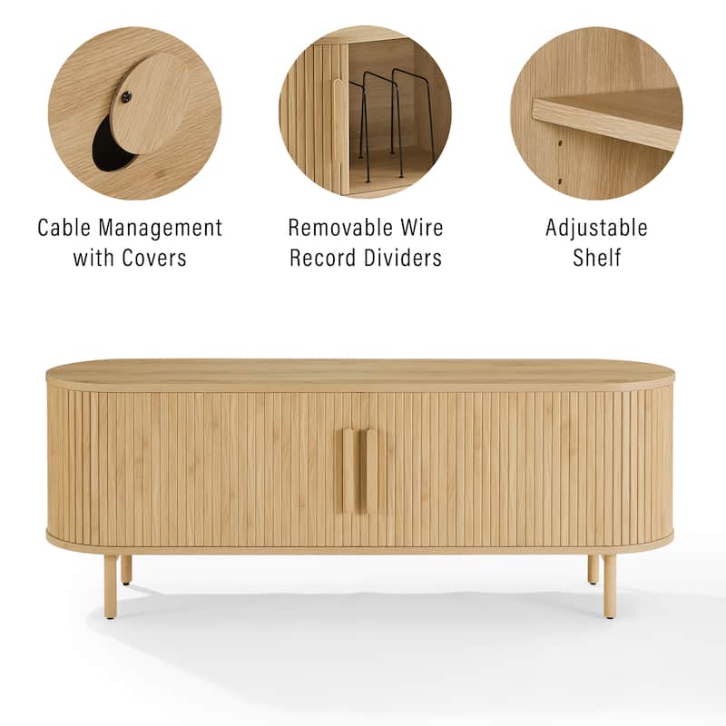 Crosley Ambrose Record Storage Media Console