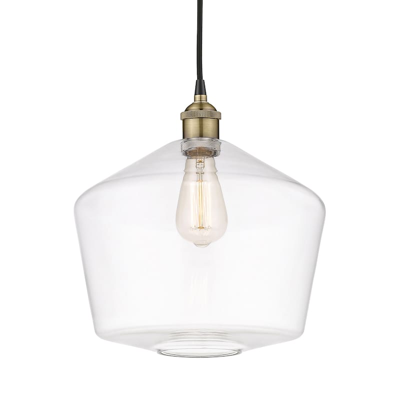 Innovations Lighting 616-1P-14-12 Cindyrella Pendant Cindyrella 12" - Black Antique Brass / Clear