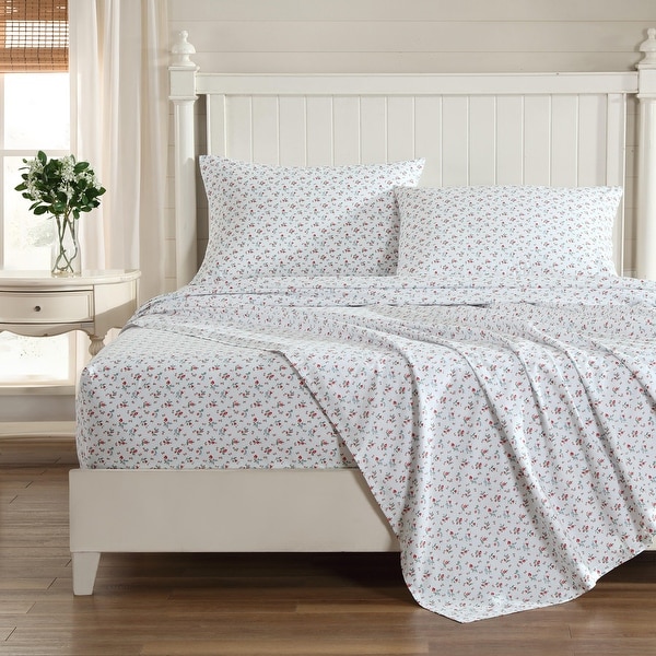 LAURA ASHLEY フィティッドシーツ2枚セット 【新品未使用】 Laura Ashley Soft & Breathable Cotton Percale Deep-Pocket Sheet