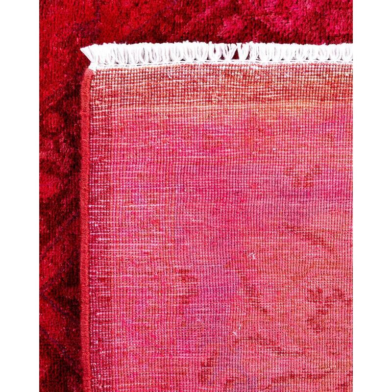 Overdyed, One-of-a-Kind Hand-Knotted Area Rug - Orange - 5' 10" x 8' 5"