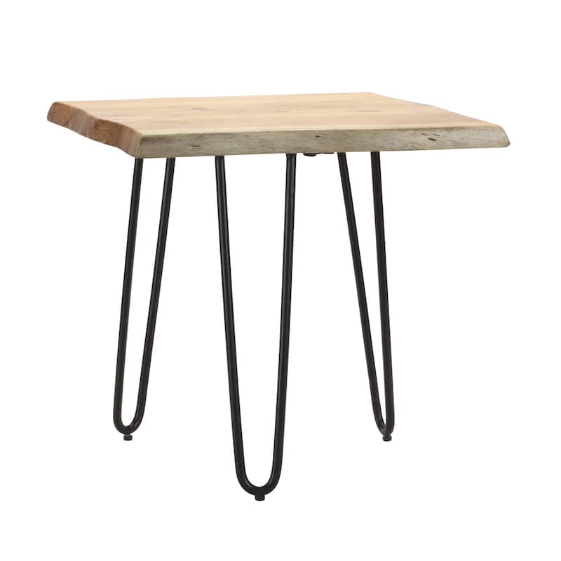Stool 18"L x 14.75"W x 17.75"H Iron/Wood - 18"L x 14.75"W x 17.75"H