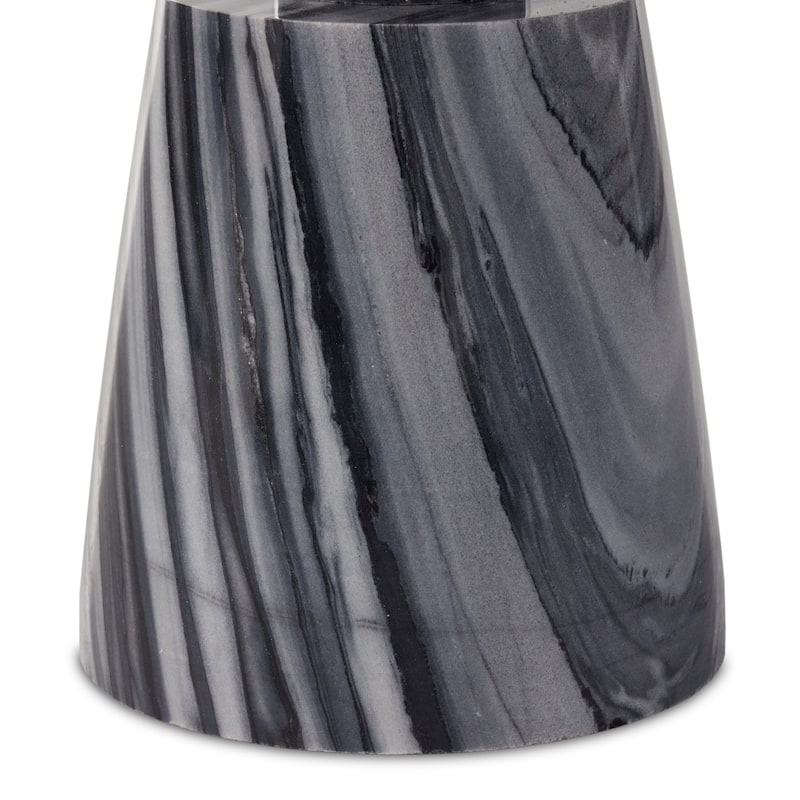 Reily End Table-Ebony Marble Solid