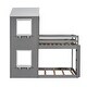 preview thumbnail 3 of 15, Modren Twin Over Twin Wood Bunk Bed With Roof,Window,Guardrail And Ladder