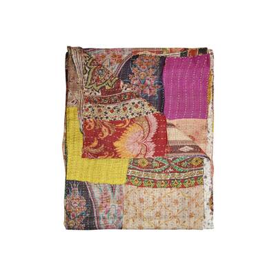 HomeRoots 60" x 90" Silk Multicolor Throws