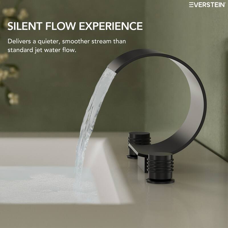 Widespread Bathroom Faucet 3 Hole, 2-handle Bathroom Sink Faucet with Drain Assembly