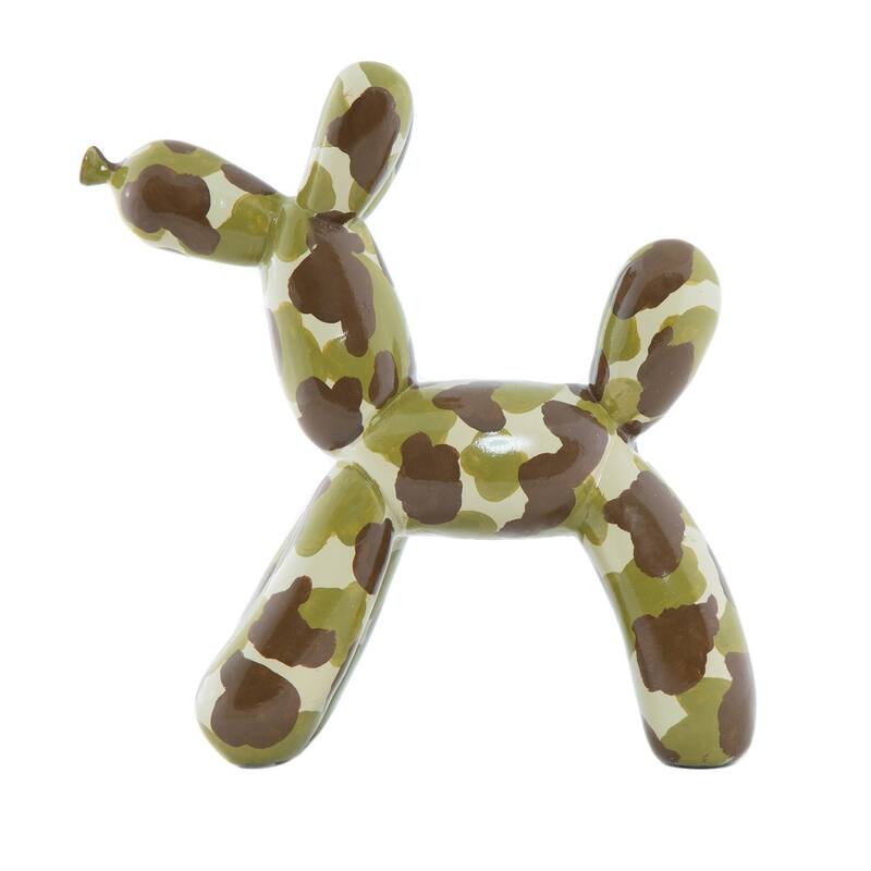 Interior Illusions Plus Camouflage Resin Dog Sculpture - 12" tall