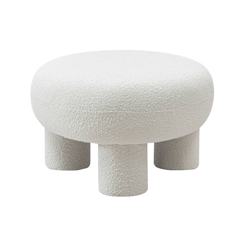 Modrest Gaynes Modern Off-White Fabric Bench