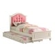 preview thumbnail 2 of 13, Twin Size Bed with Trundle and Button Tufted Headboard