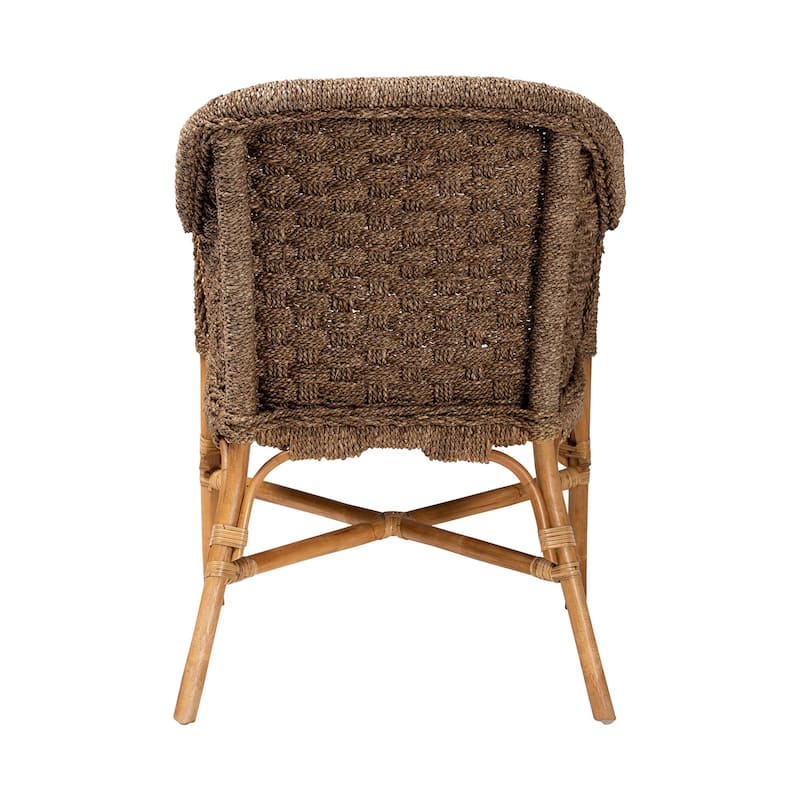 Luis Bohemian Natural Seagrass and Rattan Arm Chair