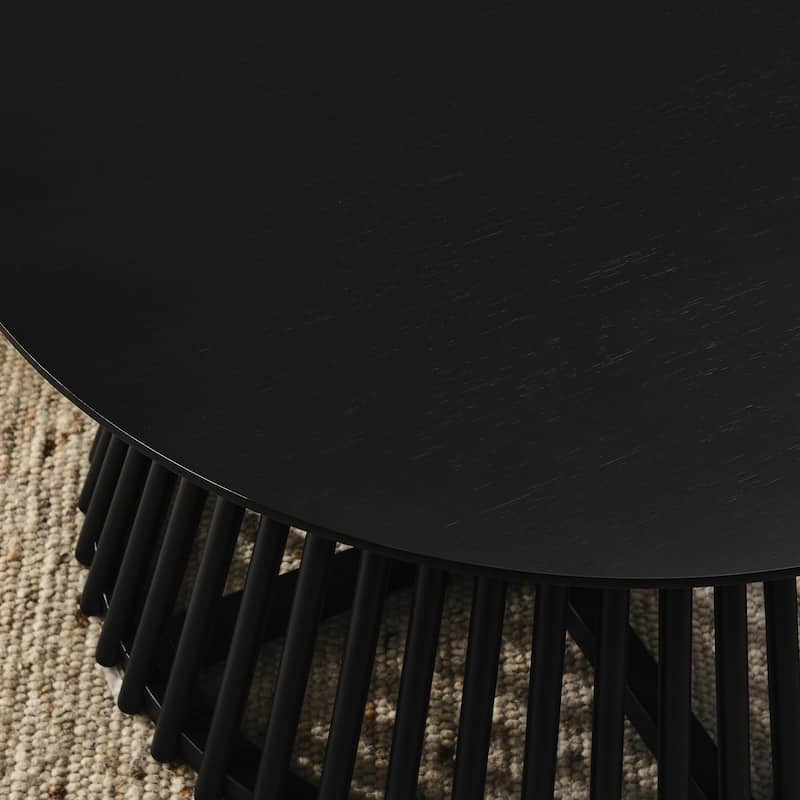Sleek Minimalist Solid Wood Coffee Table in Nordic Style