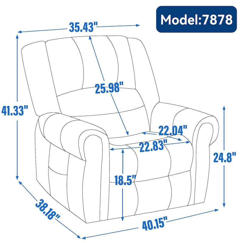 Genuine Leather Electric Lift Recliner with Dual Motors, 8-Point Massage, Heating, USB Charging, and Infinite Recline