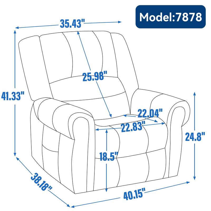 Power Lift Recliner Chair Heat Massage Dual Motor Infinite Position Up to 350 LBS, Heavy Duty Motion Mechanism with USB Ports