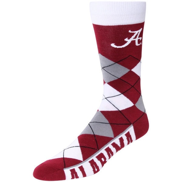 Alabama Crimson Tide Argyle Crew Socks