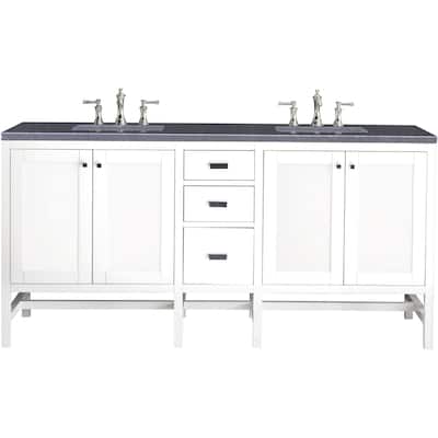 James Martin Vanities Addison 72" Double Basin Hardwood Vanity Set