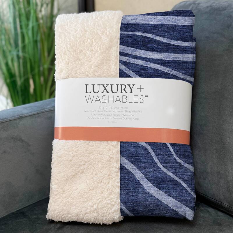 Premium Machine Washable Modern Sun Sherpa Throw Blanket