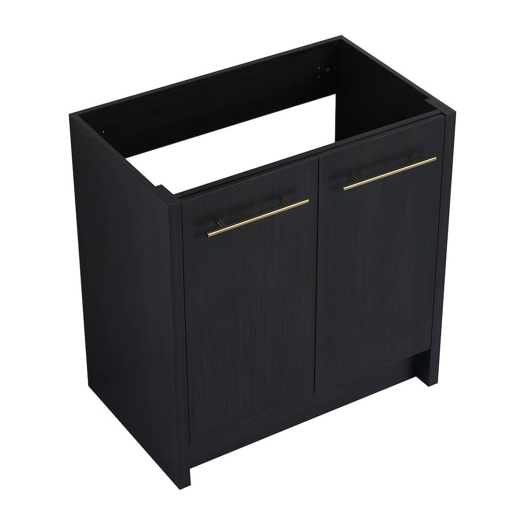 Modern 30 Inch Freestanding Bathroom Vanity Base without Sink, Bathroom Cabinet with Soft-Close Doors