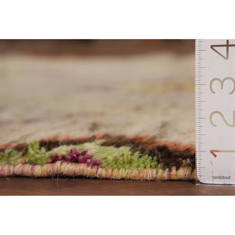 Trellis Geometric Moroccan Area Rug Handmade Wool Carpet - 5'1" x 8'4"