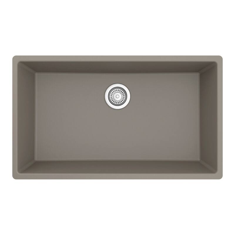 Karran Undermount 32.5 in. Large Single Bowl Quartz Kitchen Sink Kit