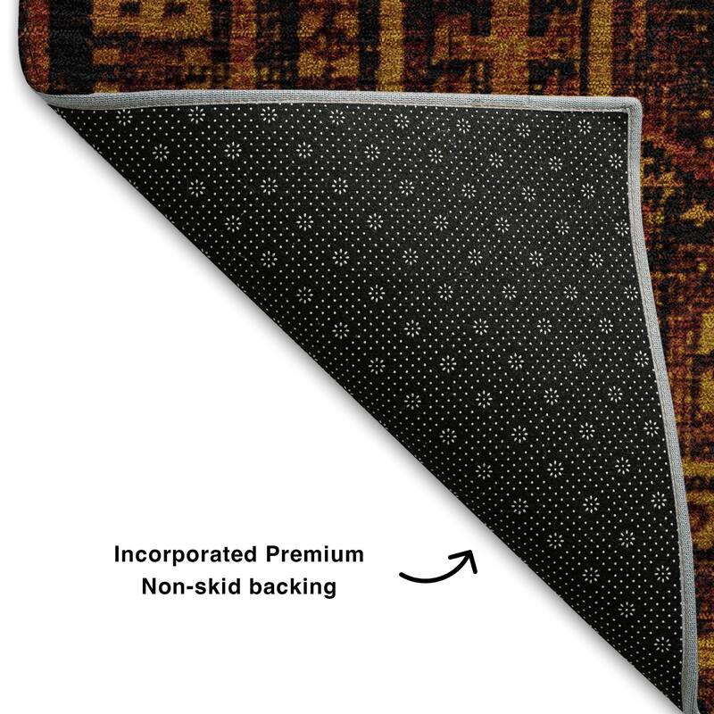 Premium Washable Super Soft Traditional Global Mayfield Rug