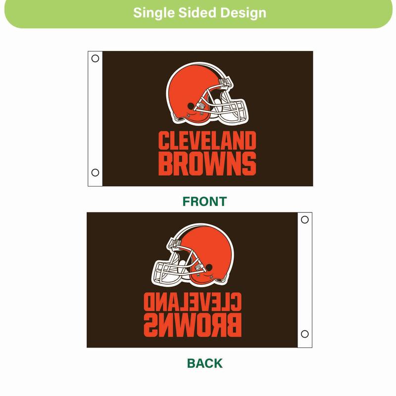 Cleveland Browns Single Sided Flag w/ 2 Grommets, 3'x5'