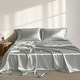 preview thumbnail 22 of 91, Madison Park Essentials Satin Luxury 6 PC Sheet Set Cal King - Light Grey