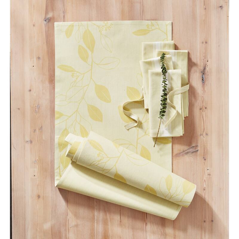 18" x 72" Eucalyptus Table Runner Hand Screen Printed