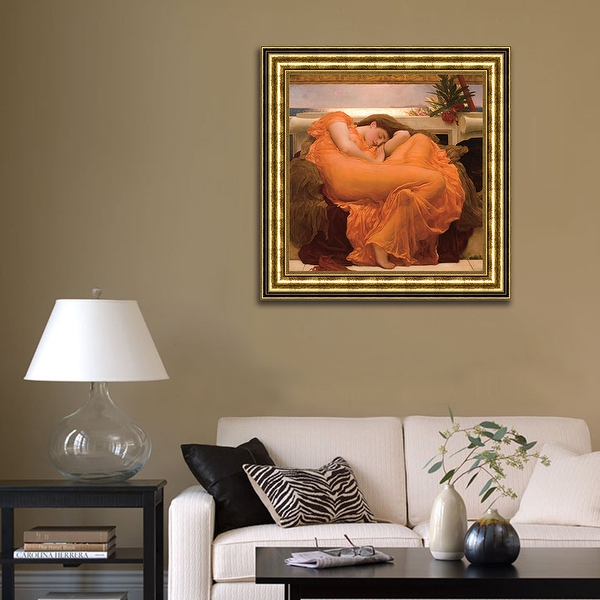 Flaming June by Frederic Leighton Giclee Print Oil Painting Gold